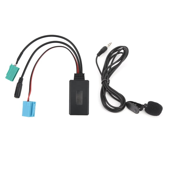 Au-dio Adapter, 6Pin Au-dio Cable Car Stereo AUX-IN Adapter with Microphone AB-S Fit for Clio/Espace/Megane