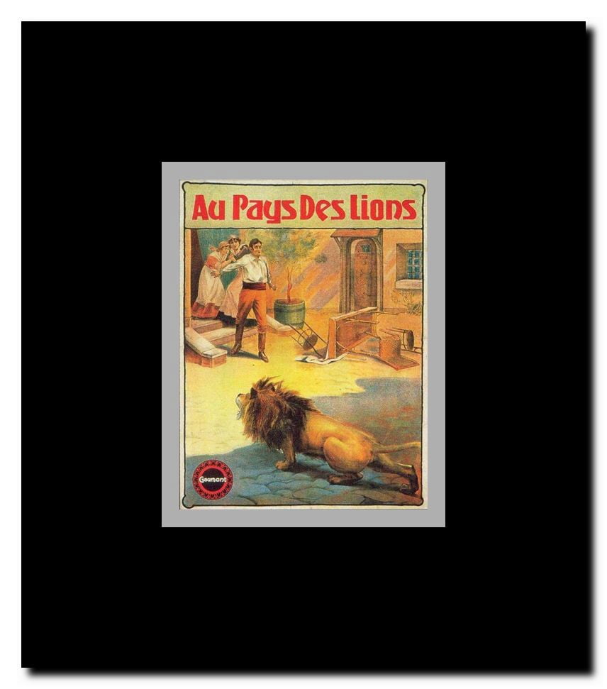 Au pays des lions Framed Movie Poster