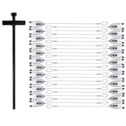 AuSable Brand 15 Cable Stakes for Trapping & Landscaping with HD Stake Driver 24 Pack