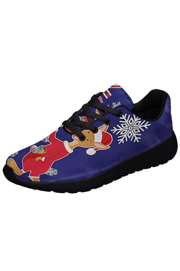 AuStalia ChriStas Kangaroo Claus Merry ChriStas Shoes Sneakers Black Size 9.5