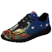 AuStalian Veteran Anzac Day LeStWe Forget Shoes Sneakers Black Size 11.5