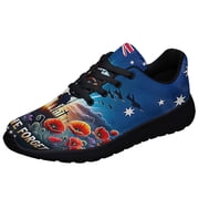 AuStalian Veteran Anzac Day LeStWe Forget Shoes Sneakers Black Size 13