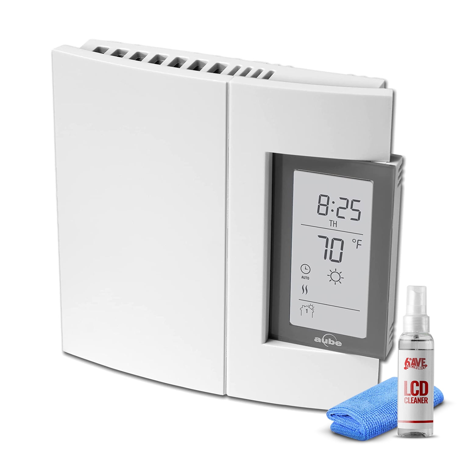 Aube by Honeywell Home TH106 Electric Heating 7-Day Programmable Thermostat  + LCD Cleaner - Walmart.com