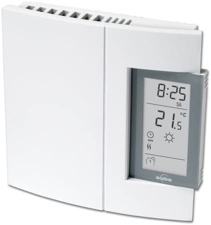 White Programmable Digital Line Voltage Baseboard Heater Thermostat
