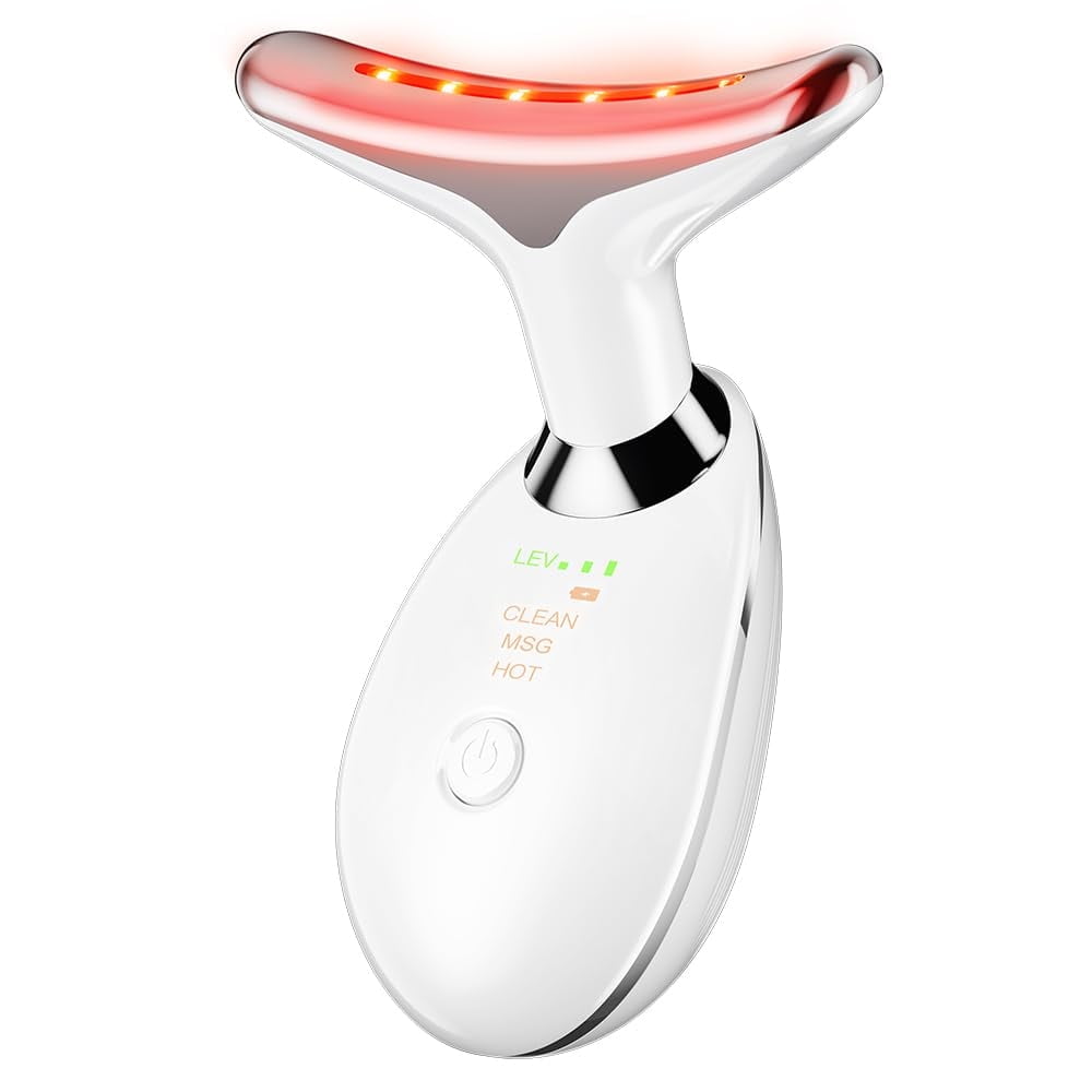 Aubiu Neck Face Massager, Face Sculpting Tool, 3 Modes and Vibration Facial Massager for Double Chin Wrinkle, Daily Home Use
