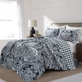 thumbnail image 1 of Aubree 3-Piece Navy Cotton Full/Queen Quilt Set by Lush Decor, 1 of 6