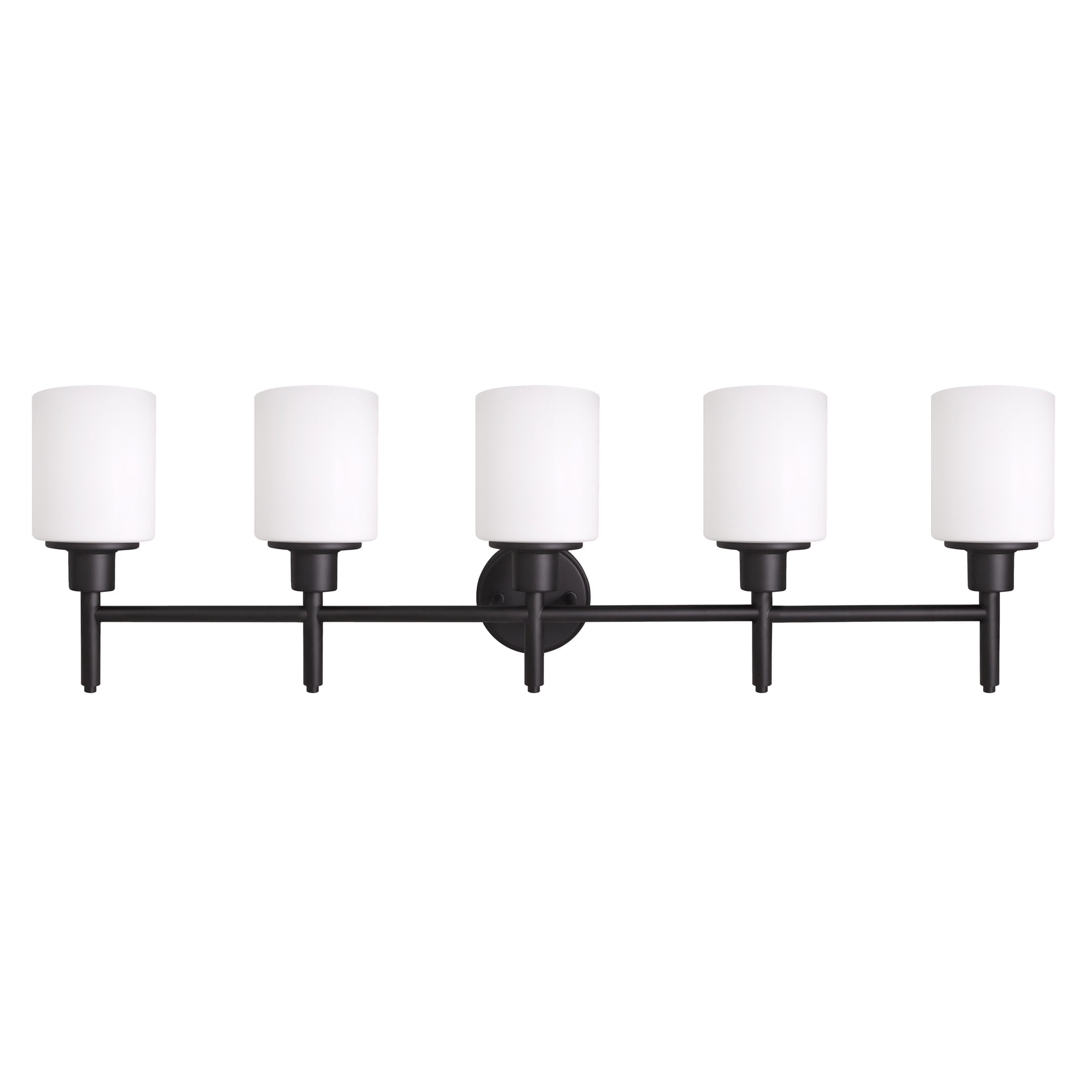 Design House Aubrey 5-Light Dimmable Indoor Bathroom Vanity Light with Frosted Glass