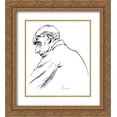 thumbnail image 1 of Aubrey Beardsley 2x Matted 20x22 Gold Ornate Framed Art Print 'Self-portait', 1 of 2