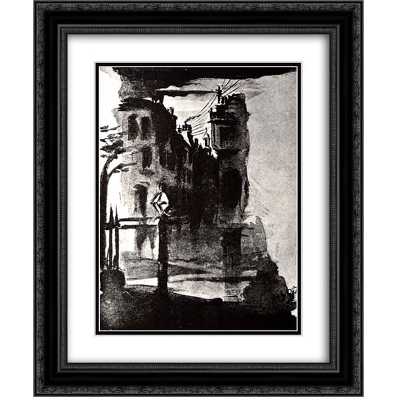 Aubrey Beardsley 2x Matted 20x24 Black Ornate Framed Art Print 'Perseus 2'