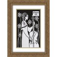 thumbnail image 1 of Aubrey Beardsley 2x Matted 20x24 Gold Ornate Framed Art Print 'Lady with Cello', 1 of 2