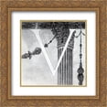 thumbnail image 1 of Aubrey Beardsley 2x Matted 22x20 Gold Ornate Framed Art Print 'Design of Initial V', 1 of 2