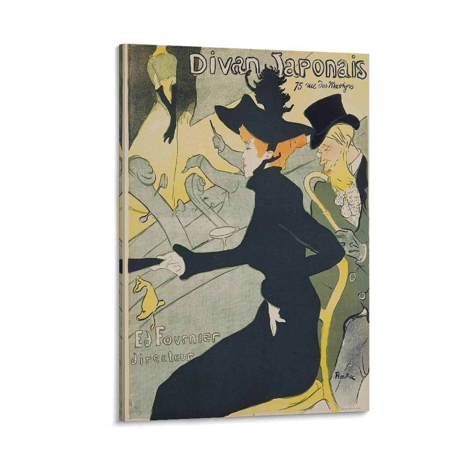 Aubrey Beardsley Black And White Retro Style Waterproof Canvas Poster ...