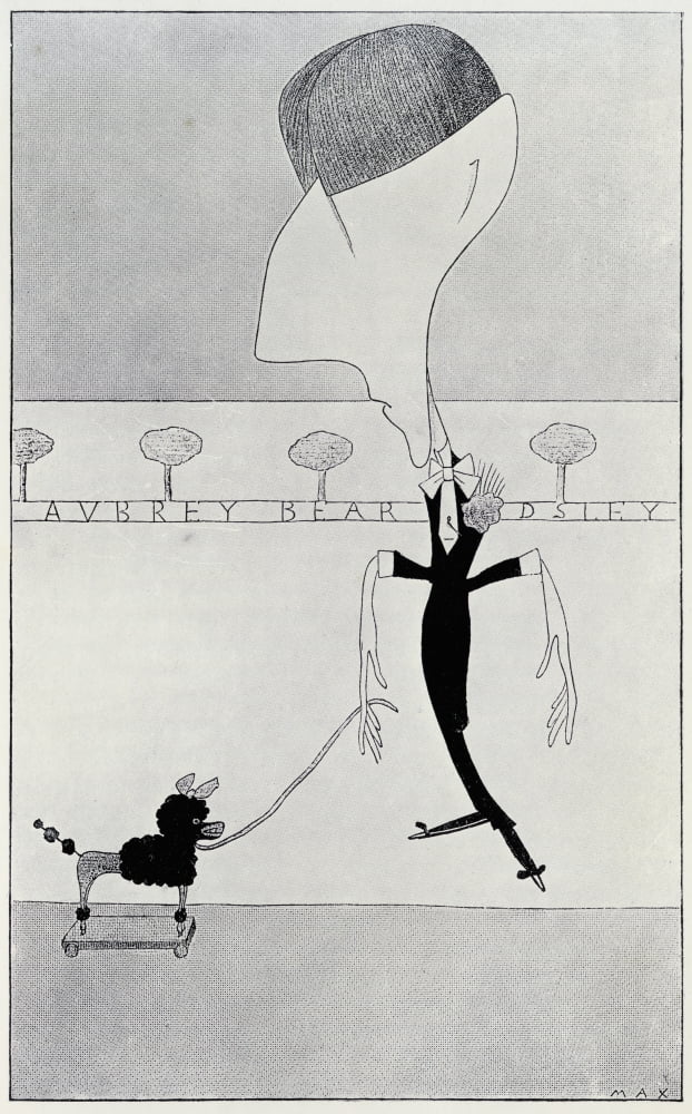 Aubrey Beardsley By Max Beerbohm 1872 To 1956 Canvas Art - Ken Welsh  Design Pics (11 x 18)