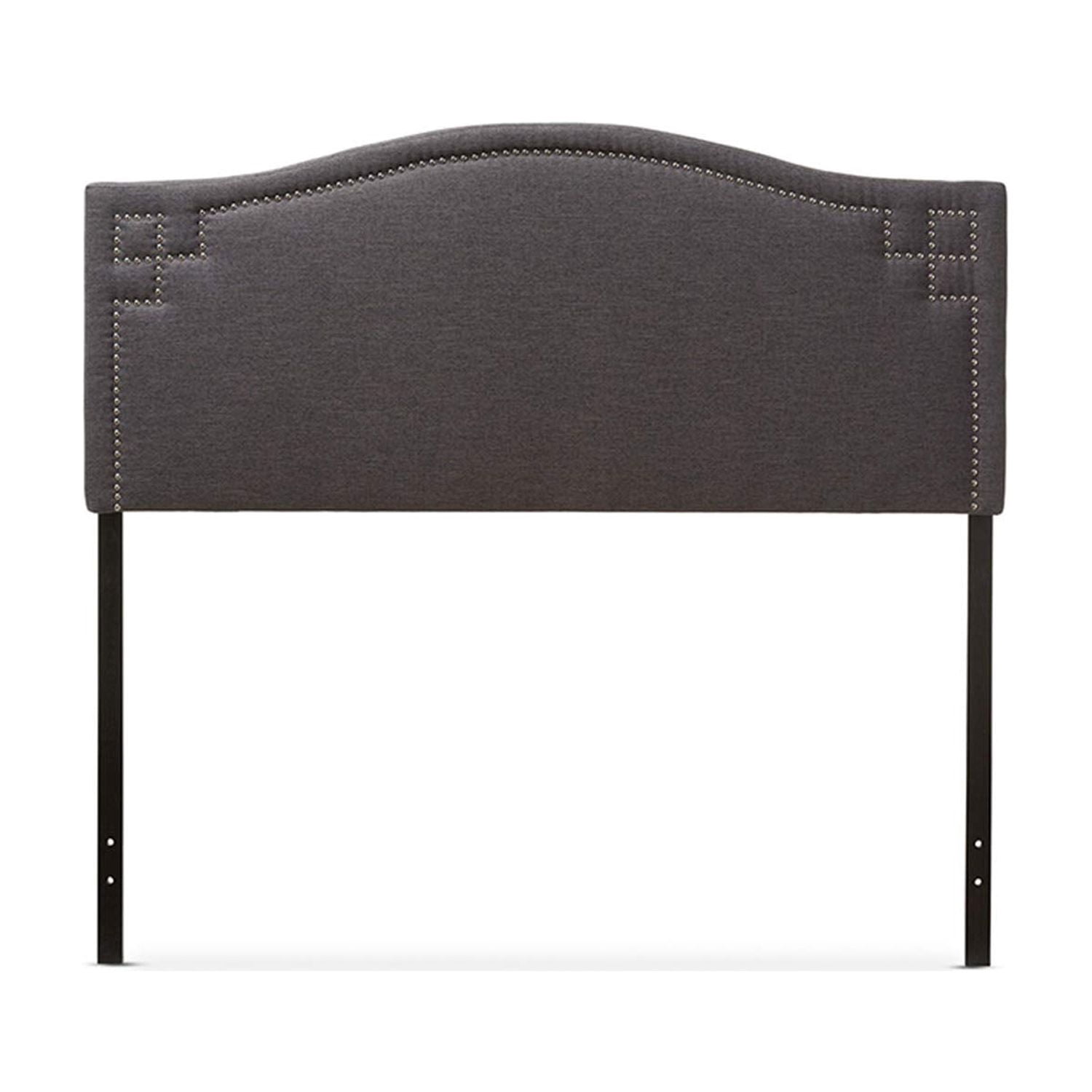 Aubrey Upholstered Queen Headboard in Dark Gray