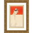 thumbnail image 1 of Aubrey Vincent Beardsley 13x18 Gold Ornate Wood Frame and Double Matted Museum Art Print Titled - Isolde (1895), 1 of 4