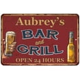 thumbnail image 1 of Aubrey's Red Bar and Grill Rustic Sign Decor 8x12 108120045664, 1 of 1