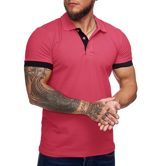 Auburet Men's Short Sleeve Casual Slim Fit Shirts Classic Cotton Shirts