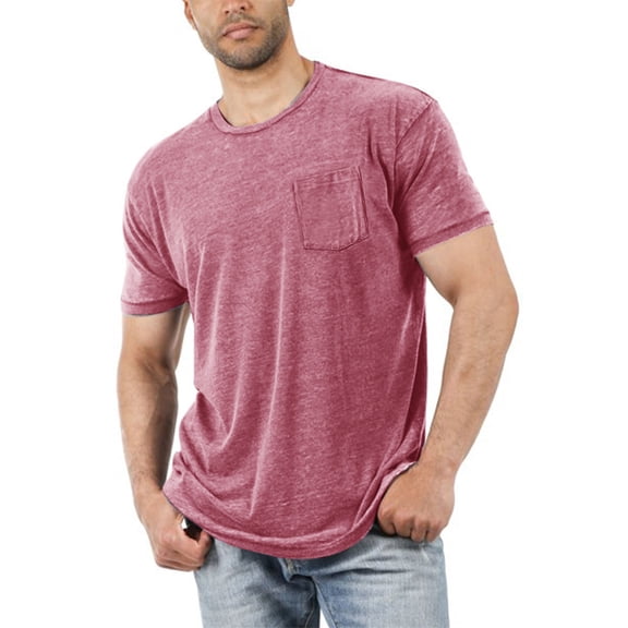 Auburet Men's Short Sleeve Soft T-Shirt Casual Crew Neck Tee Tops Pocket Shirt