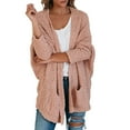 thumbnail image 1 of Auburet Women's Chunky Popcorn Cardigan Oversized Open Front Batwing Long Sleeve Fuzzy Knit Sweaters, 1 of 4