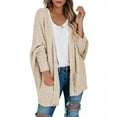 thumbnail image 1 of Auburet Women's Chunky Popcorn Cardigan Oversized Open Front Batwing Long Sleeve Fuzzy Knit Sweaters, 1 of 4