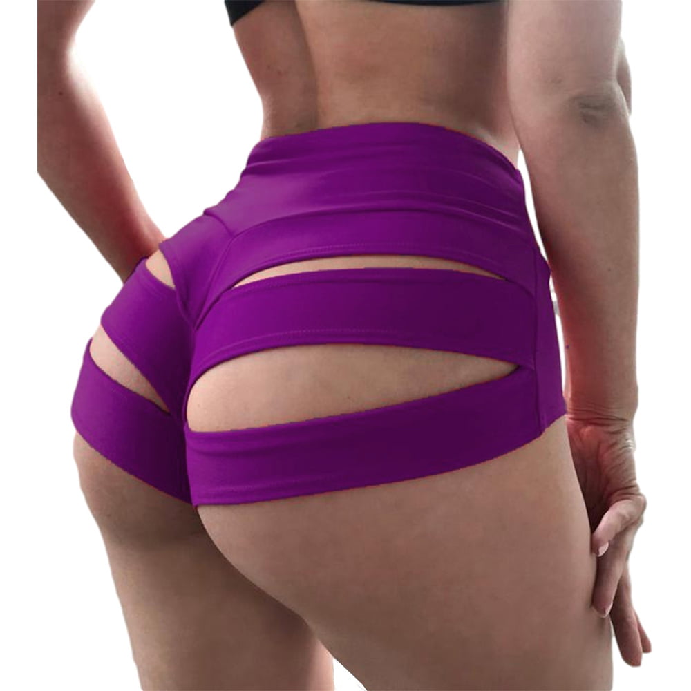 Purple & White B.A.D. Yoga Shorts - B.A.D. Fitness Apparel