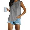 thumbnail image 1 of Auburet Women's Summer Sleeveless Tank Top Loose Fit Casual Crew Neck T-Shirts Basic Tops, 1 of 3