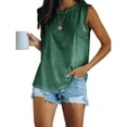 thumbnail image 1 of Auburet Women's Summer Sleeveless Tank Top Loose Fit Casual Crew Neck T-Shirts Basic Tops, 1 of 3