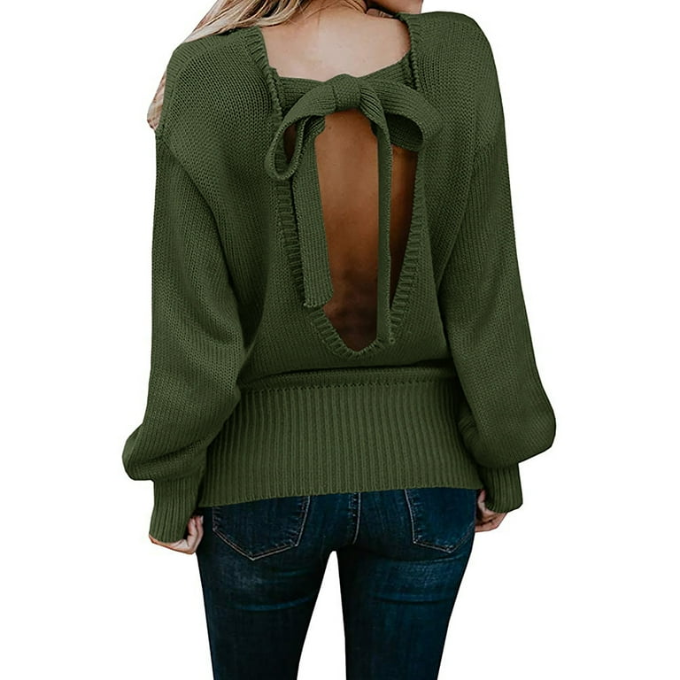 Oversized open back sweater best sale