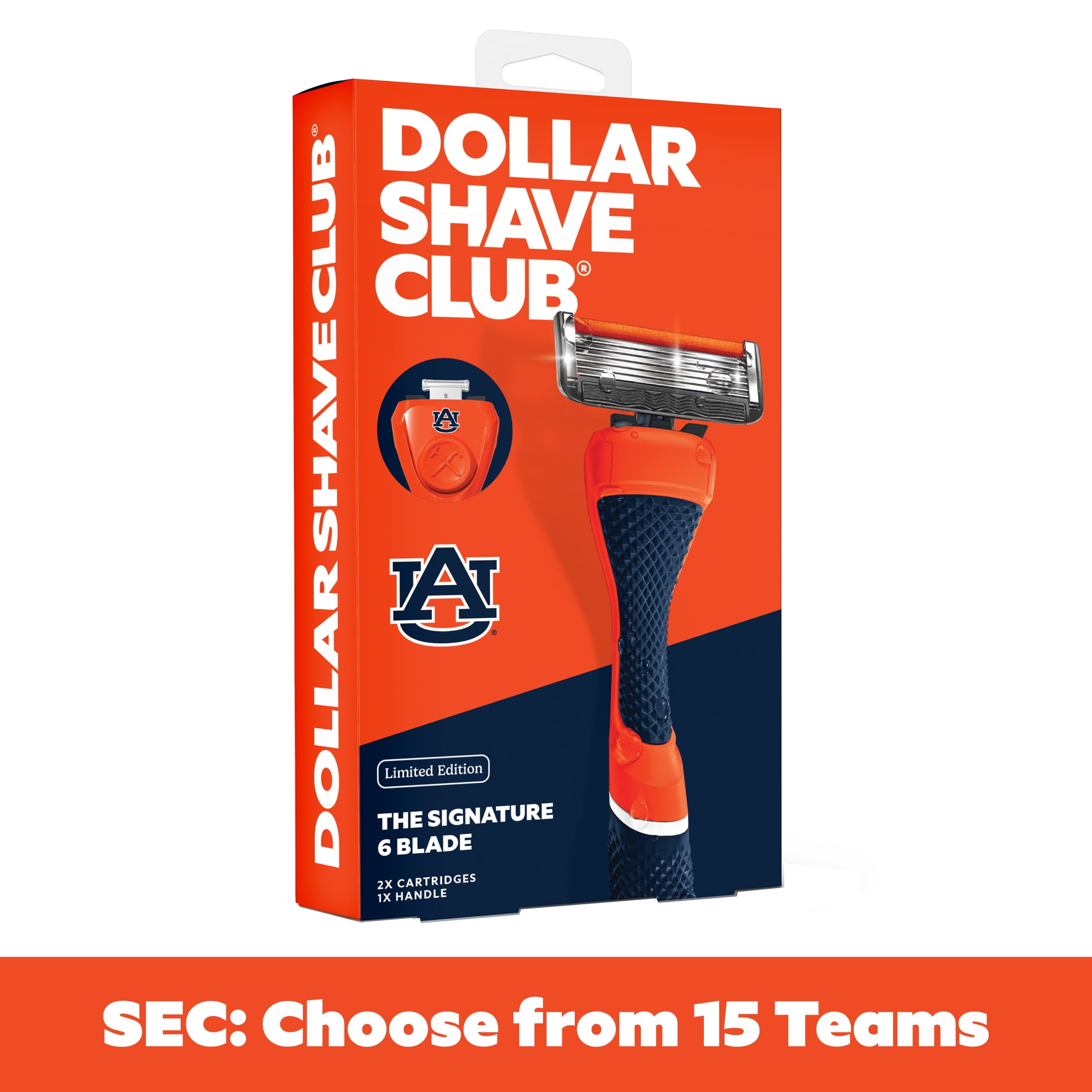 Dollar Shave Club Auburn 6-Blade Razor Starter Set