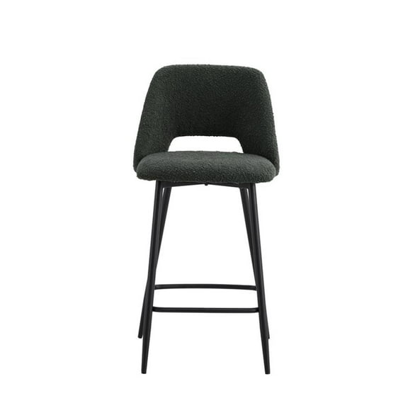 Auburn Boucle 26" Counter Stool in Black (Set of 2)