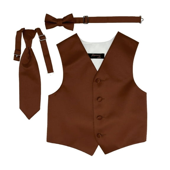 Auburn Boys Satin Vest Spencer J - Boys 9-10