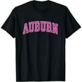 thumbnail image 1 of Auburn California CA Vintage Sports Design Pink Design T-Shirt, 1 of 3