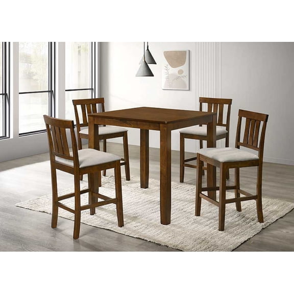 Auburn Dark Brown Wood Side Chairs (Set of 2) - Dining/Living Room Accent Chairs - Solid Wood, 22.5"W - Ergonomic & Durable Design