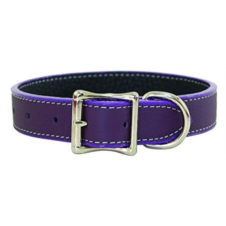 Auburn Leather - Tuscany Pet Collar - 12"-14" - Purple