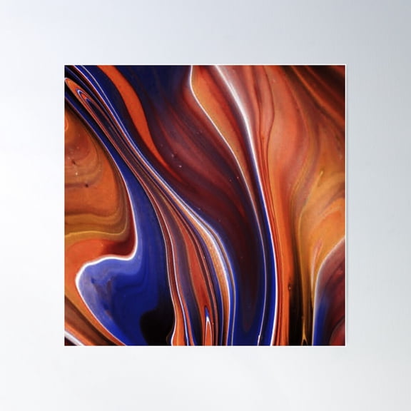 Auburn Ripples Poster Wall Art, Modern Wall Decor For Living Room Bedroom, 24x36 UNFRAMED