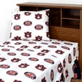 thumbnail image 1 of Auburn Tigers 100% cotton, 4 piece sheet set - flat sheet, fitted sheet, 2 pillow cases, Full, White, 1 of 2