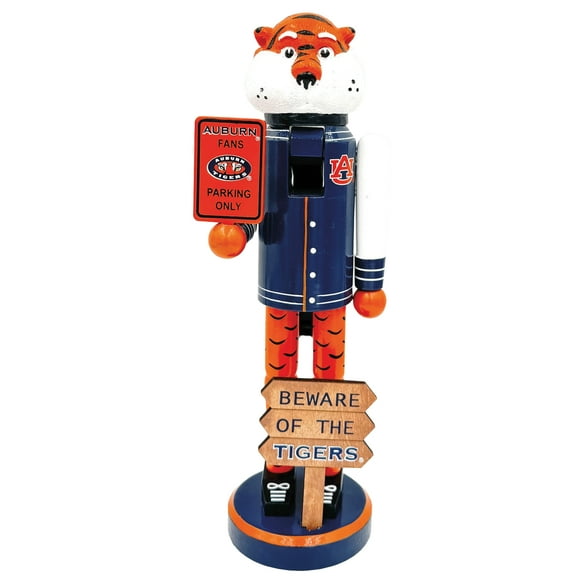 Auburn Tigers 12" Beware Nutcracker