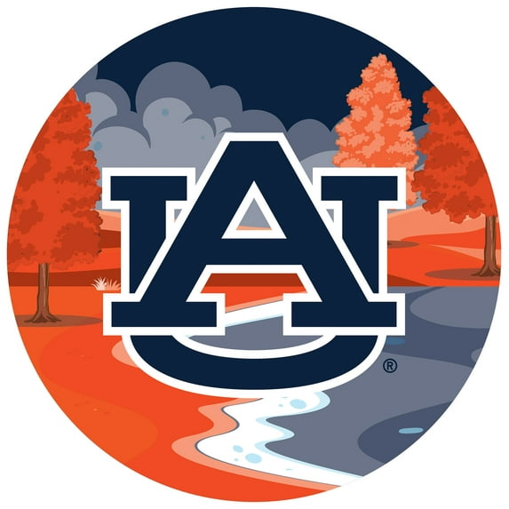Auburn Tigers 12" Landscape Circle Sign