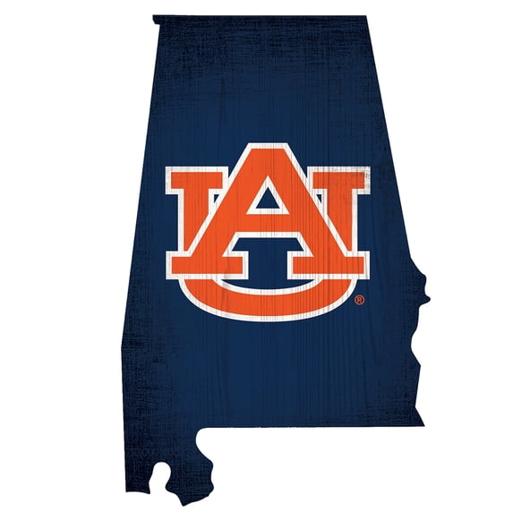 Auburn Tigers 12" Logo State Sign