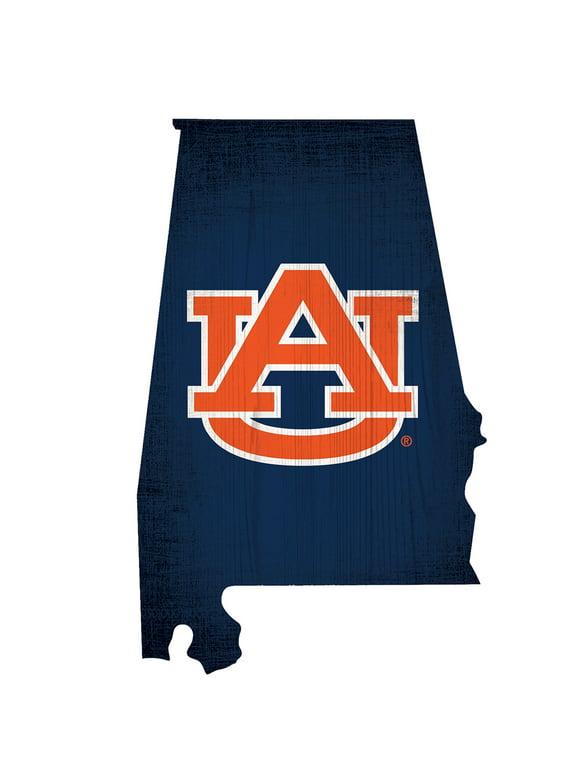 Auburn Tigers 12" Logo State Sign