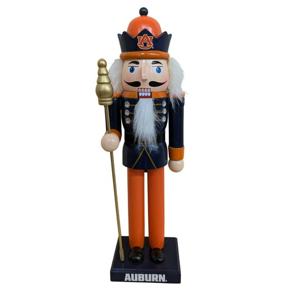 Auburn Tigers 12" Wooden Nutcracker Statue