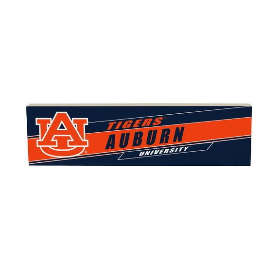 Auburn Tigers 5" x 18" Shadow Logo Wood Mantle Sign