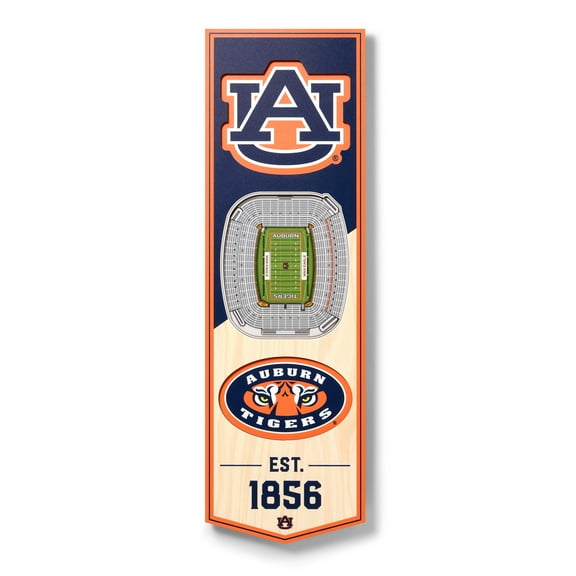 Auburn Tigers 6'' x 19'' 3D StadiumView Banner