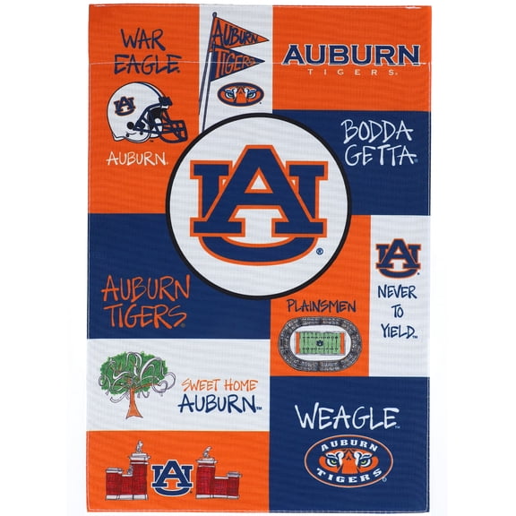 Auburn Tigers Collage Garden Flag