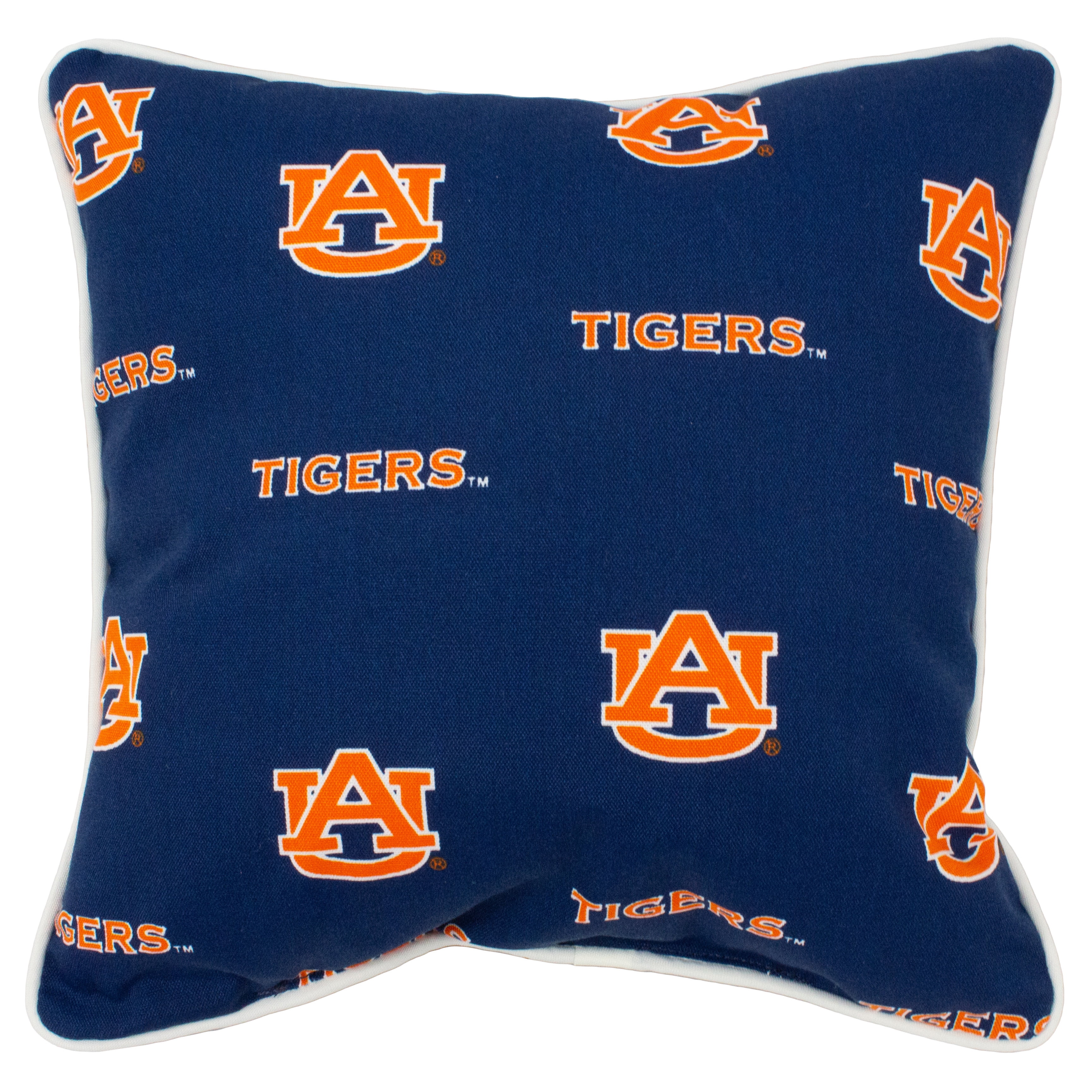 Auburn Tigers College Covers Indoor or Outdoor Decorative Pillow 16 in x 16 in