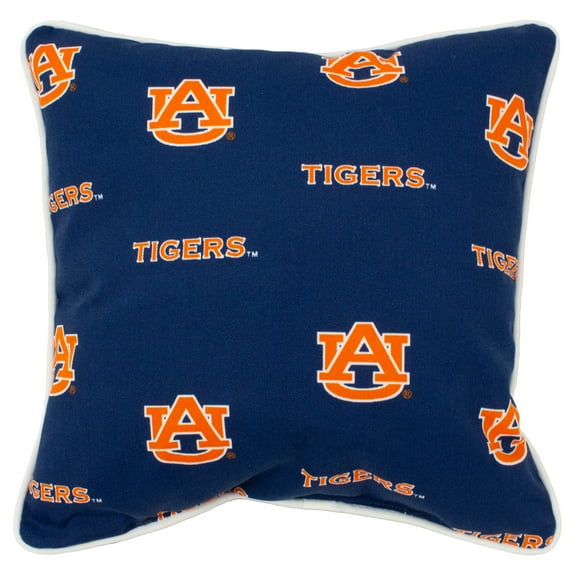 Auburn Tigers College Covers Indoor or Outdoor Decorative Pillow 16 in x 16 in