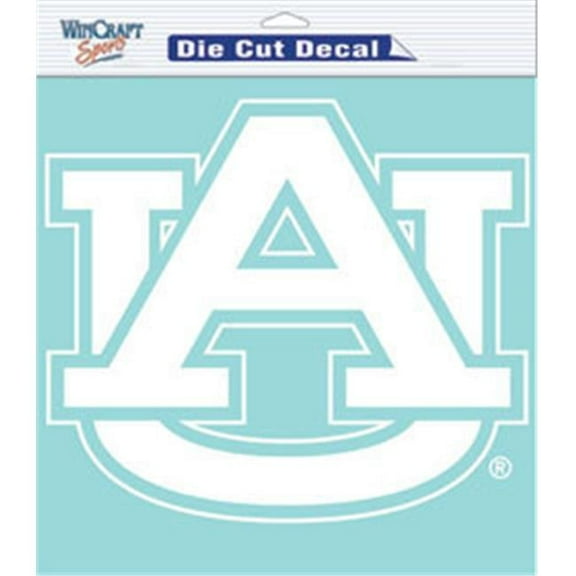 Auburn Tigers Decal 8x8 Die Cut White