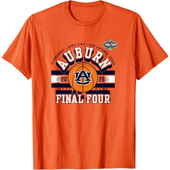 Auburn Tigers Final Four 2025 Men'S Dunk Orange Vintage T-Shirt