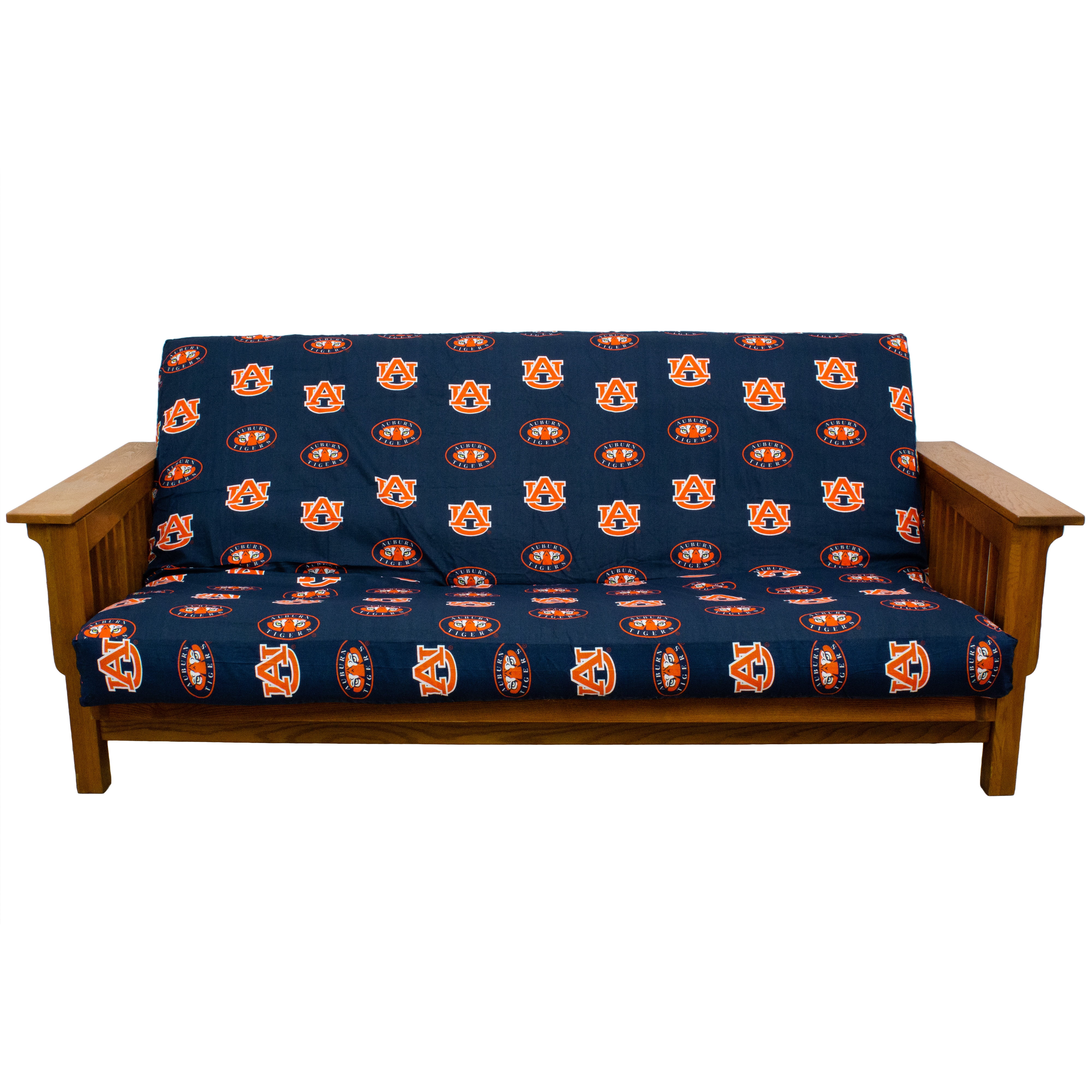 Auburn Tigers Futon Cover - Full size fits 6 and 8 inch mats