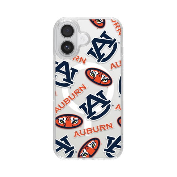 Auburn Tigers HD Phone Case Compatible with MagSafe Apple iPhone 16 (Scattered) by Affinity Bands